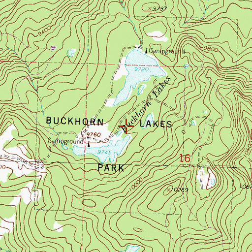 Topographic Map of Buckhorn Lake Number 2, CO