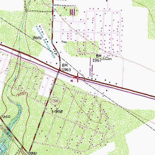 Topographic Map of Grape Creek Elementary School, TX