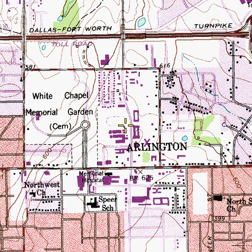 Topographic Map of Webb Elementary School, TX