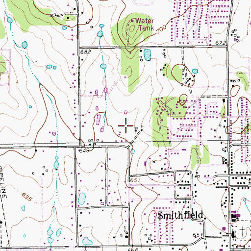 Topographic Map of North Ridge Elementary School, TX