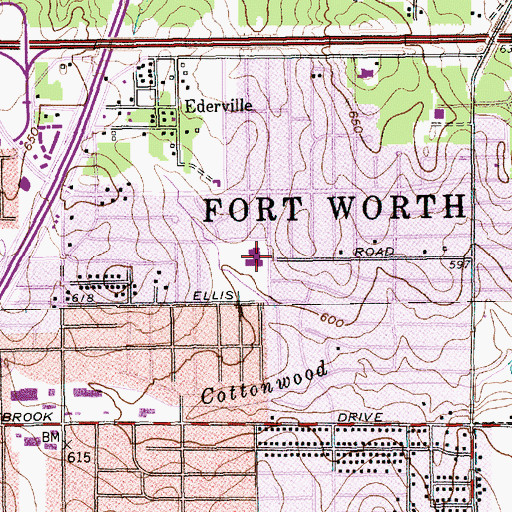 Topographic Map of Atwood McDonald Elementary School, TX
