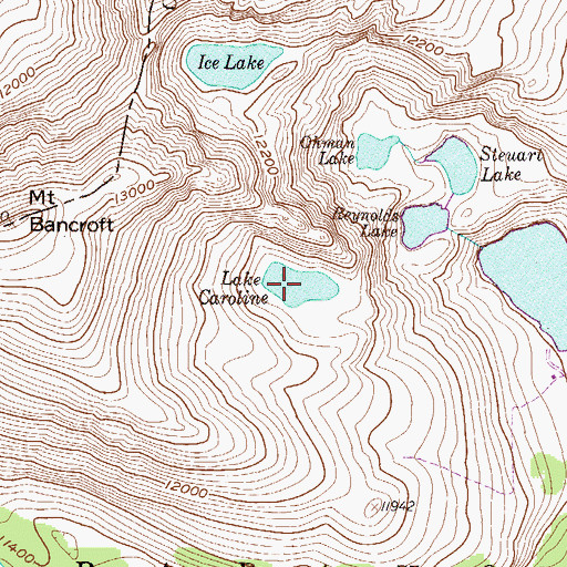Topographic Map of Lake Caroline, CO