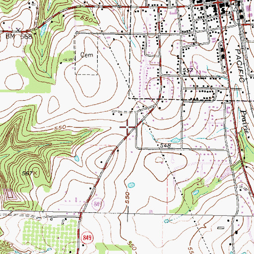Topographic Map of Velma Penny Elementary School, TX
