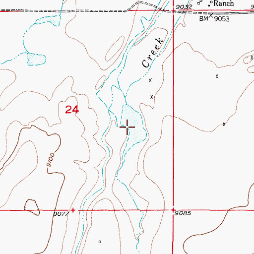 Topographic Map of O Y E Reservoir, CO