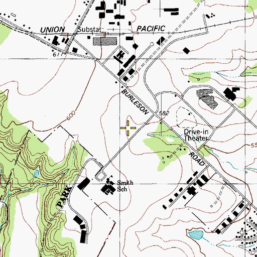 Topographic Map of Smith Elementary School, TX