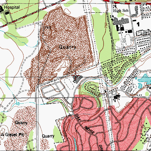 Topographic Map of Chisholm Trail Middle School, TX