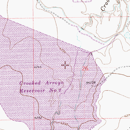 Topographic Map of Crooked Arroyo Retention CA-2 Dam, CO