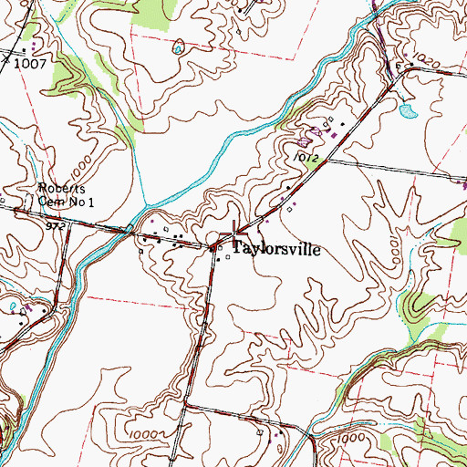 Topographic Map of Taylorsville Post Office (historical), OH