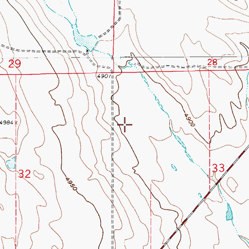 Topographic Map of John Keller Reservoir, CO