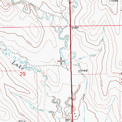 Topographic Map of Nienhuser Reservoir, CO