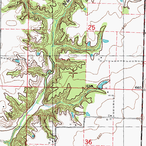 Topographic Map of Goodes Woods Nature Preserve, IL