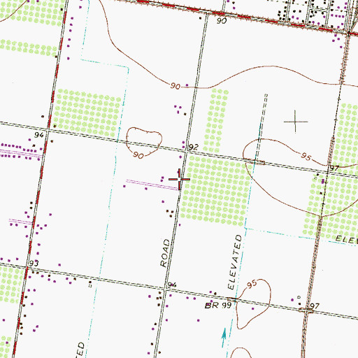 Topographic Map of Beretta Estates Colonia, TX