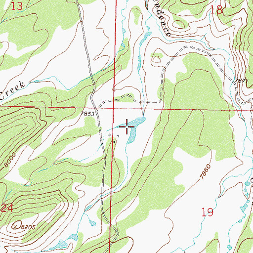 Topographic Map of McCargar Reservoir, CO