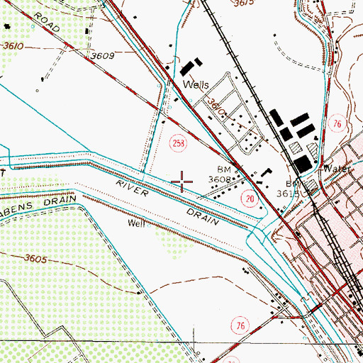 Topographic Map of Sanchez Colonia, TX