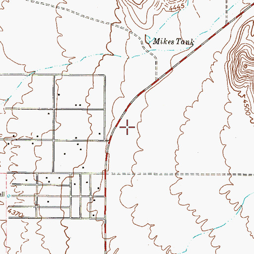 Topographic Map of Hueco Mountain Estates Number 9 Colonia, TX