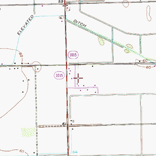 Topographic Map of Tiejerina Estates Colonia, TX