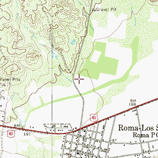 Topographic Map of Humberto Y Saenz Colonia, TX