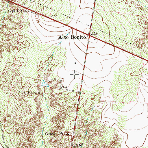 Topographic Map of Longoria Colonia, TX