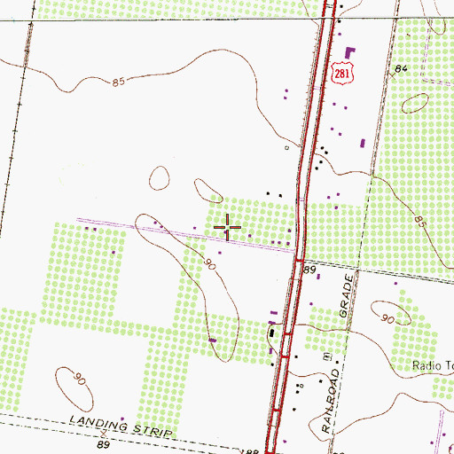 Topographic Map of Santa Cruz Orange Gardens Colonia, TX