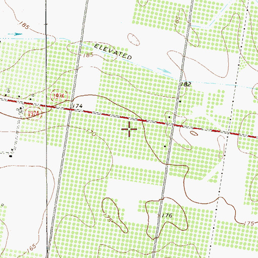 Topographic Map of Palm Drive North Colonia, TX