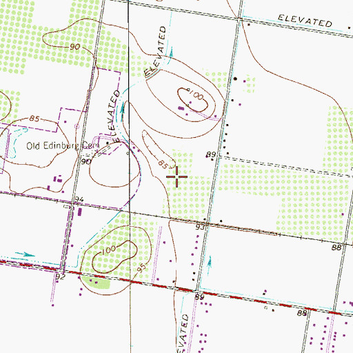 Topographic Map of Kenyon Colonia Number 1, TX