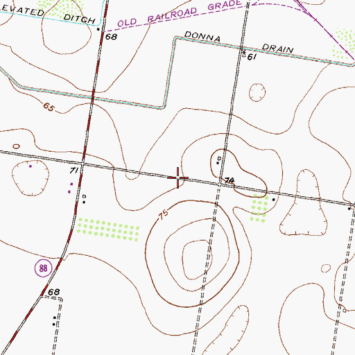 Topographic Map of George Lookingbill Number 2 Colonia, TX