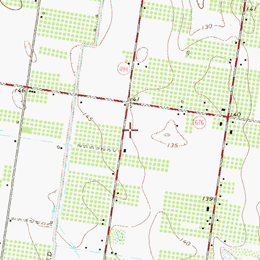 Topographic Map of Glenshire Estates Colonia, TX
