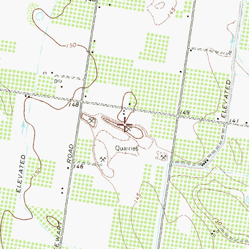 Topographic Map of Hamlet Colonia, TX