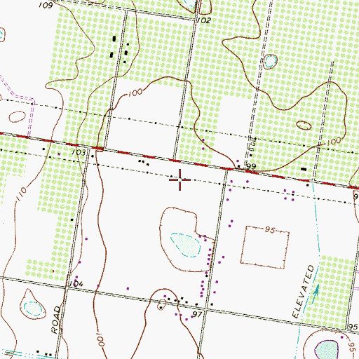 Topographic Map of Hoehn Drive Colonia, TX