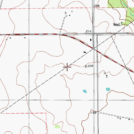 Topographic Map of Westdale Estates Number 4 Colonia, TX