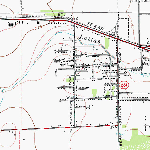 Topographic Map of McMasters Colonia, TX
