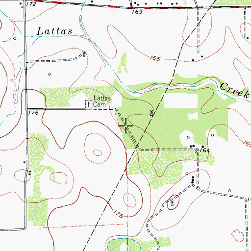 Topographic Map of Meadow Ridge Colonia, TX