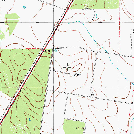 Topographic Map of Alfred Hilltop Estates Colonia, TX
