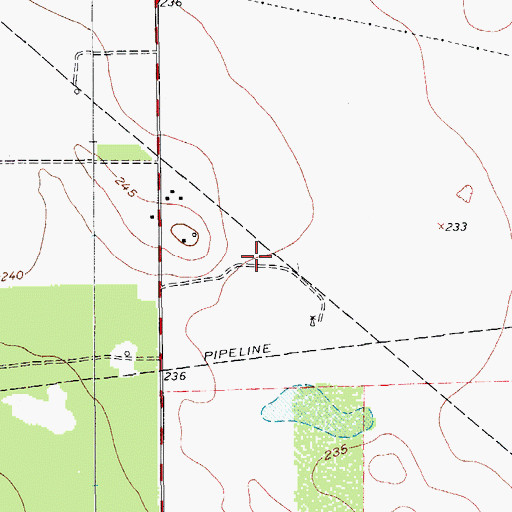 Topographic Map of Alice Acres Colonia, TX