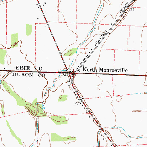 Topographic Map of North Monroeville Post Office (historical), OH