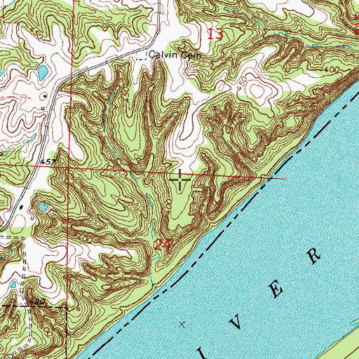 Topographic Map of Chestnut Hills Nature Preserve, IL