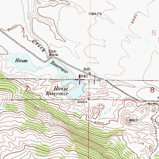 Topographic Map of Upper House Dam, CO