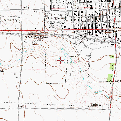 Topographic Map of Akron Reservoir, CO