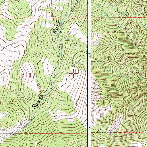 Topographic Map of Yellowstone Reservoir, CO