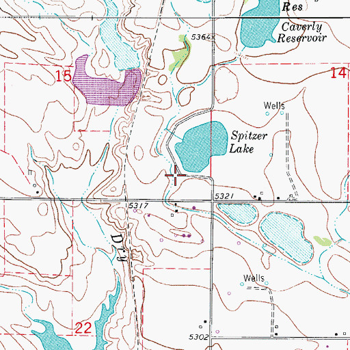 Topographic Map of Mountain Supply Reservoir Number 6, CO