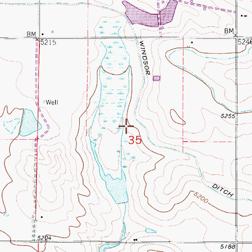 Topographic Map of Grothe Dam, CO