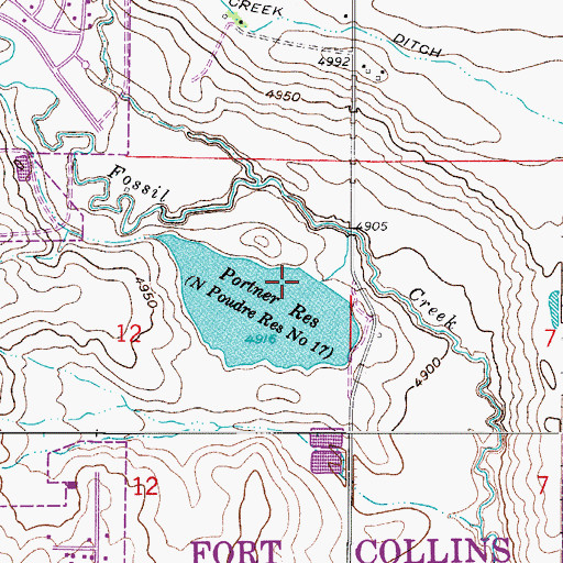 Topographic Map of North Poudre Number 17 Dam, CO