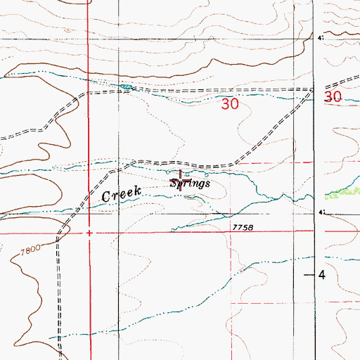 Topographic Map of Greenwood Springs, WY