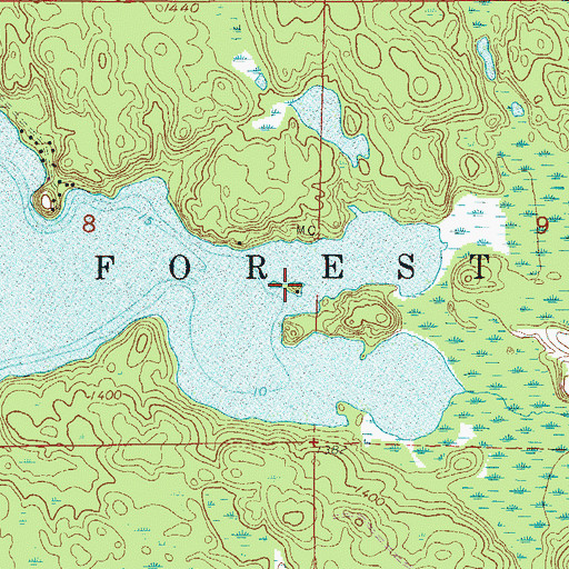 Topographic Map of Holmbo Island, MN