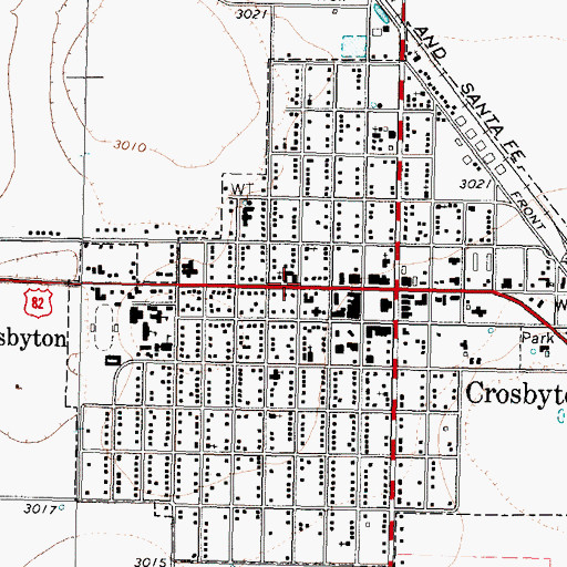 Topographic Map of Crosby County Pioneer Memorial Museum, TX