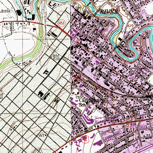 Topographic Map of Sophienburg Museum and Archives, TX