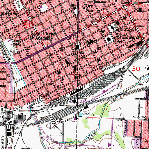 Topographic Map of Texarkana Historical Museum, TX