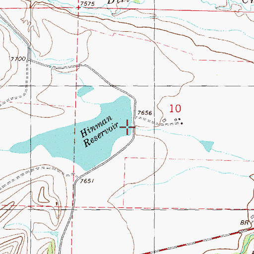 Topographic Map of Hinman Dam, CO
