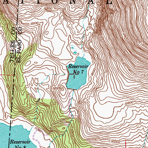 Topographic Map of Bighorn Reservoir, CO