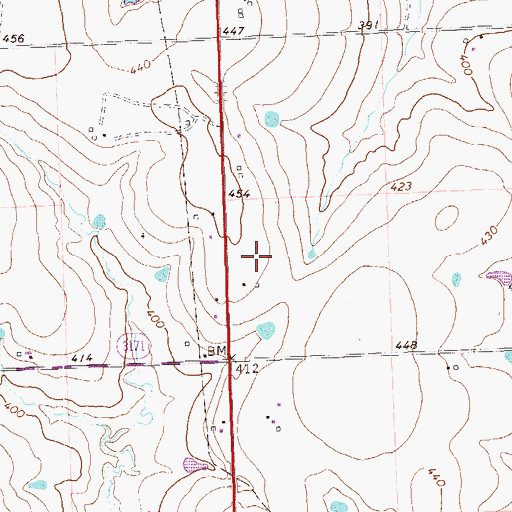 Topographic Map of Duncanville Public Library, TX
